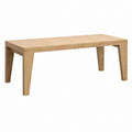 Table à manger extensible chêne clair rectangulaire en chêne massif 160-200 x 90 x 75 cm