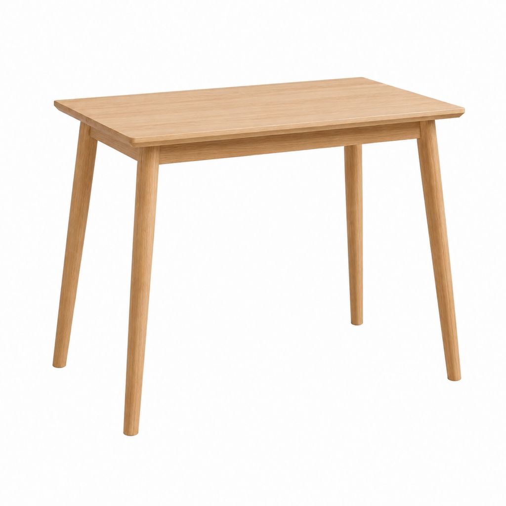 Table à manger rectangulaire en chêne massif naturel 120 x 75 x 75 cm