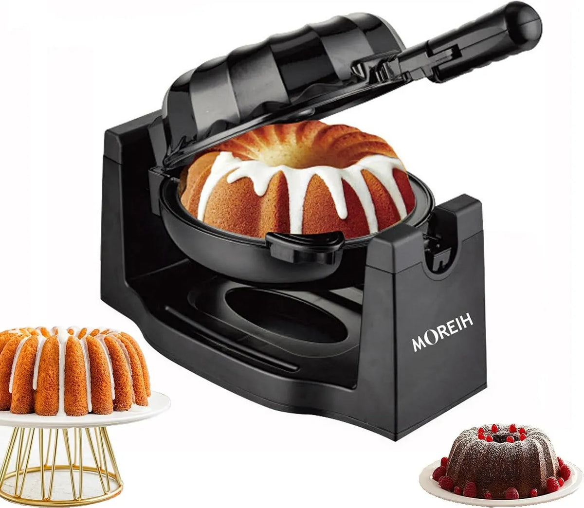 Machine à donuts, 1800 W, machine à beignets, gril, revêtement antiadhésif, machine à gâteau grille-pain domestique