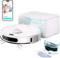 Robot aspirateur 220min, blanc, Connecté par Alexa/APP pour Sols Durs, 70 Jours Vidage Automatique