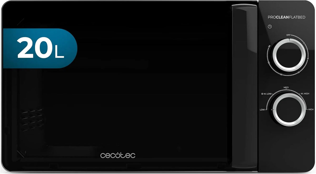 Cecotec 3DWave Micro-ondes, 20 L, 700 W, minuteur, décongélation, four micro-ondes, Minuterie 30 min, 6 Niveaux, Technologie 3DWave, 700W