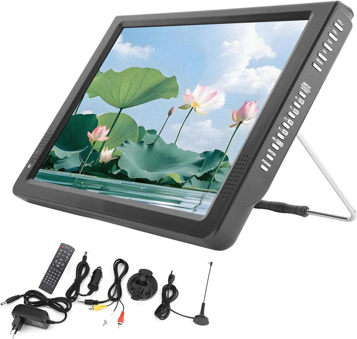 Smart TV, 12 pouces, 1280 × 800, téléviseur, USB, portable, Compatible Carte SD, résolution 1280 x 800, la Voiture et l'avion, analogique-numérique