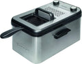 FRI3200 Filtre, 3,2 L, 2200 W, 1,2 Kg, minuteur, thermostat, acier inoxydable, Brandt