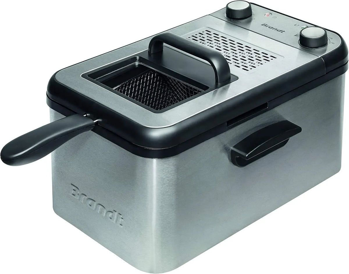 FRI3200 Filtre, 3,2 L, 2200 W, 1,2 Kg, minuteur, thermostat, acier inoxydable, Brandt