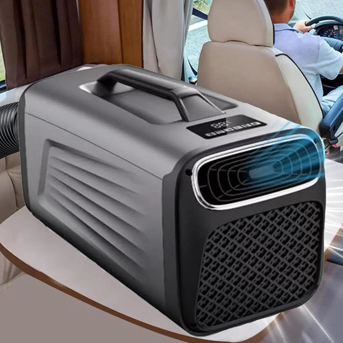 Climatiseur Grey-12V, 12 V, portable, minuteur, camping, gris, Refroidissement Efficace de 5200 BTU