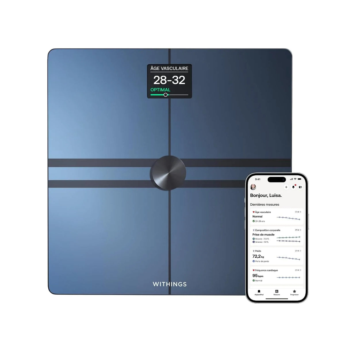 Balance, Wi-Fi, Bluetooth, WiFi, Withings Body Comp, 10 Mesures