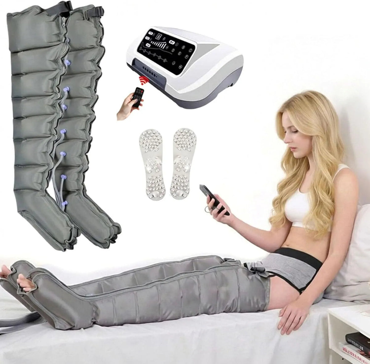 appareil de pressothérapie pour les jambes, Masseur, minuteur, pour Massage et Confort à Domicile
