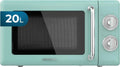 Cecotec Micro-ondes, 20 L, 700 W, minuteur, décongélation, acier inoxydable, four micro-ondes, vert, Minuterie 30 min, 6 Niveaux, Éclairage Intérieur