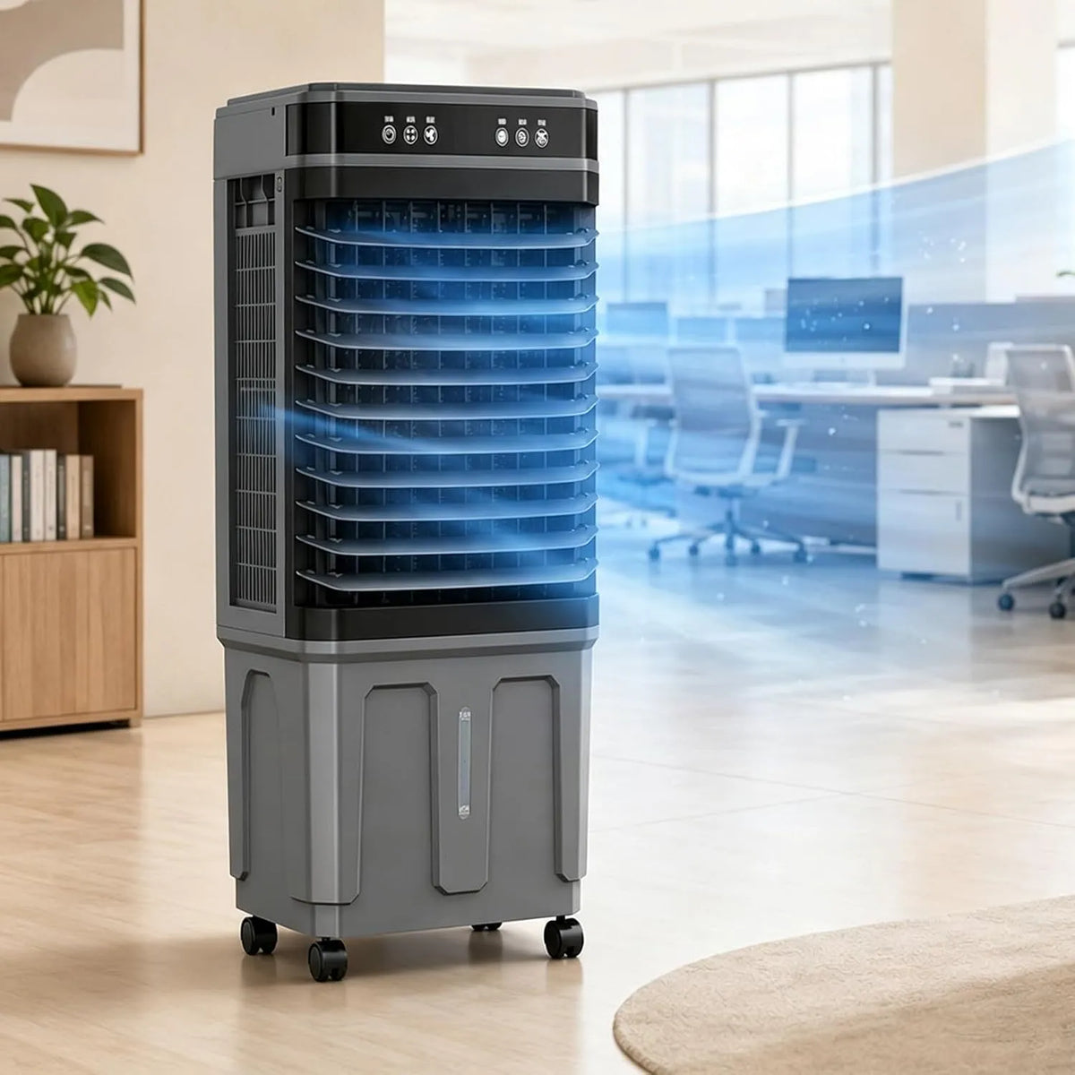 Climatiseur, portable, tactile, L'entrepôt, Rafraîchisseur D'air par Évaporation avec Télécommande et Écran Tactile pour la Maison