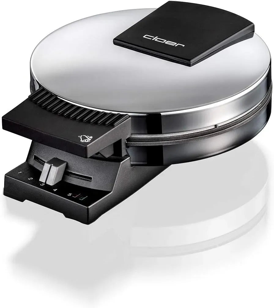 285EF Boîtier en acier inoxydable chromé, Gaufrier cornet de glace avec armoiries de la frise orientale, Plaques de cuisson 15 cm Ø, 750 W, temps de