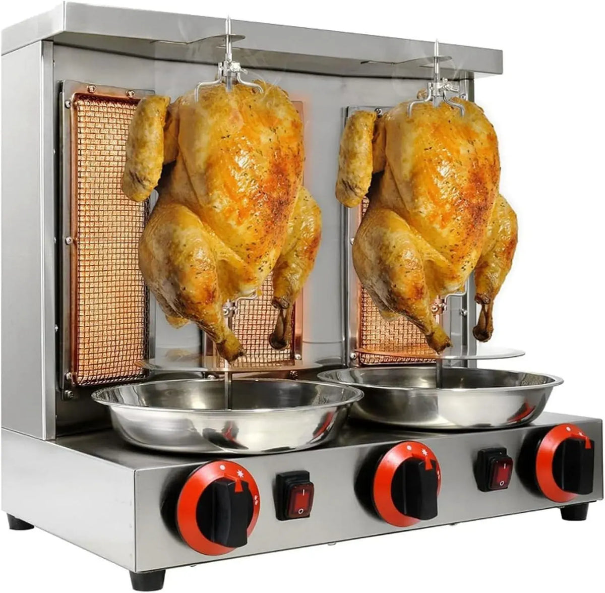 Rôtissoire verticale, gril vertical, professionnel, réglable à 300 °C, rôtissoire à 360°