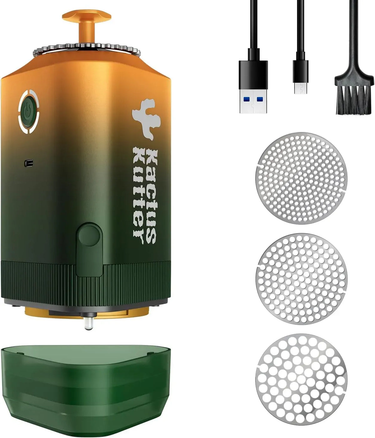 Moulin, 5 g, format mobile, KACTUSKUTTER, Moulin à épices électrique portable alimenté par piles Capacité jusqu'à 5 g
