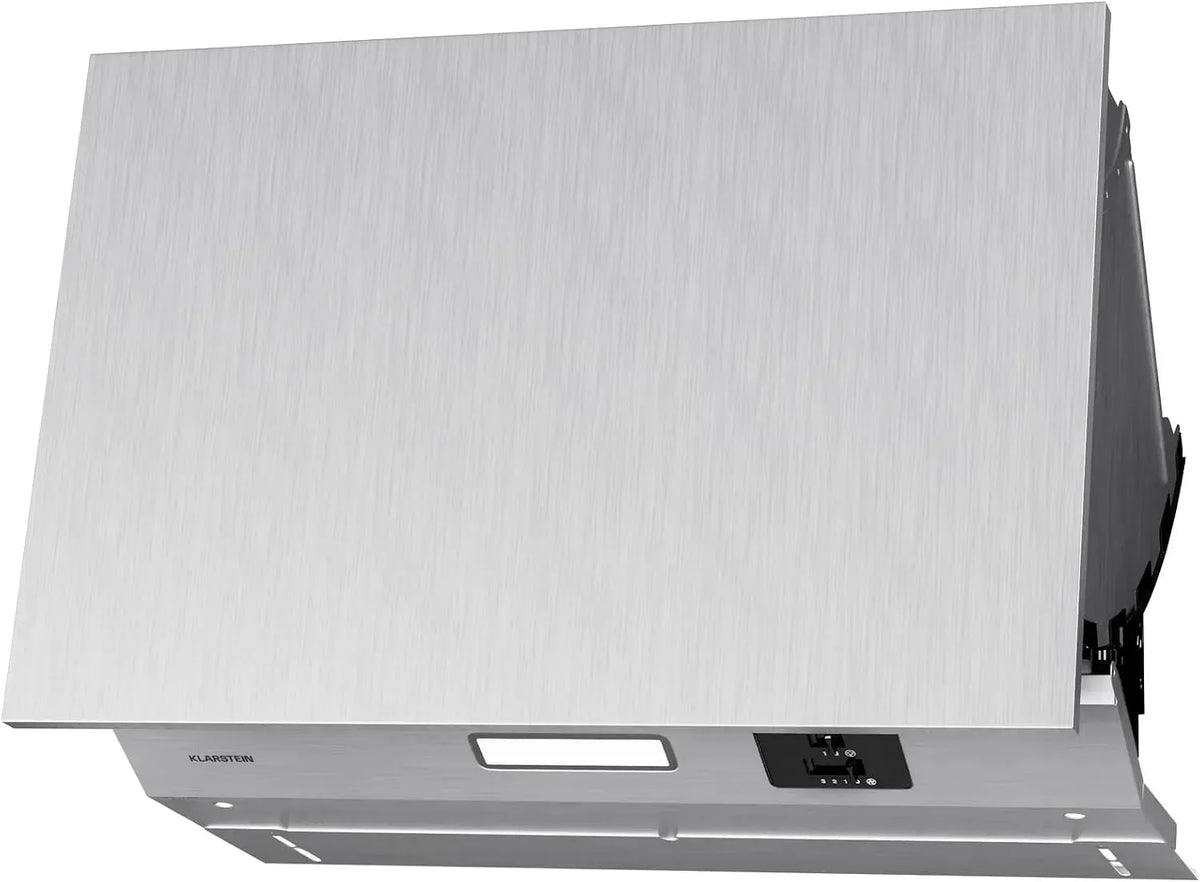 Klarstein Hotte aspirante, 60cm, 380 m³/h, classe énergétique E, hotte de cuisine, éclairage LED, tactile, Double Moteur AC, Commande Tactile
