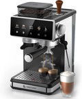 Mousseur à lait, 1350 W, émulsionneur à lait, AMZCHEF, dimensions personnalisables, 2 zones de température, Cafetière à Grains 20 Bar