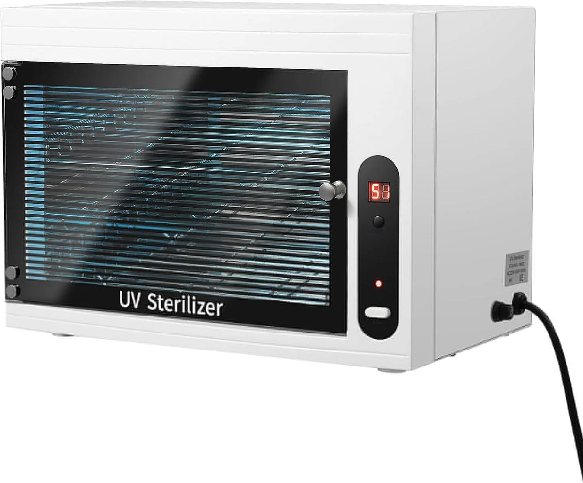 UV 6 Stérilisateur, armoire, appareil électrique de stérilisation, armoire UV de nettoyage et désinfection, 34,2 x 21,5 x 25 cm, 10 L, 6 W, minuteur