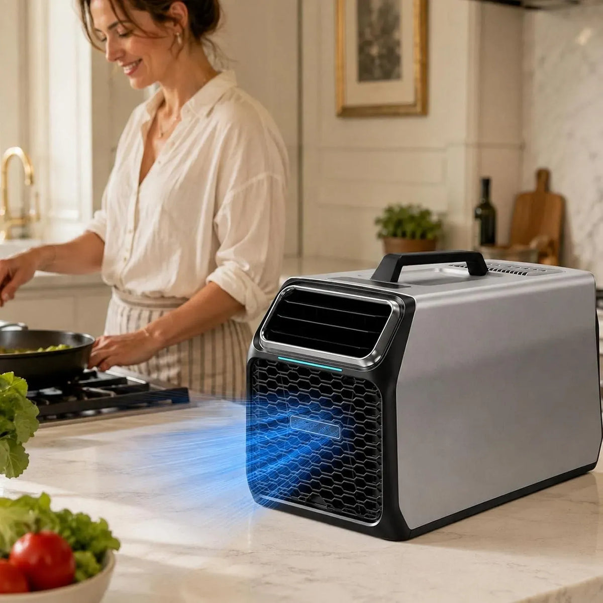 Climatiseur Grey-220V, 220 V, gris, appareil de climatisation, Climatiseur Mobile 5000 BTU pour Cuisine Petits Espaces