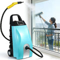 Nettoyeur vapeur, 3,5 L, 3000 W, grand réservoir, professionnel, restaurant, usage sur sols, cuisine, voiture, vitres et canapé, bleu