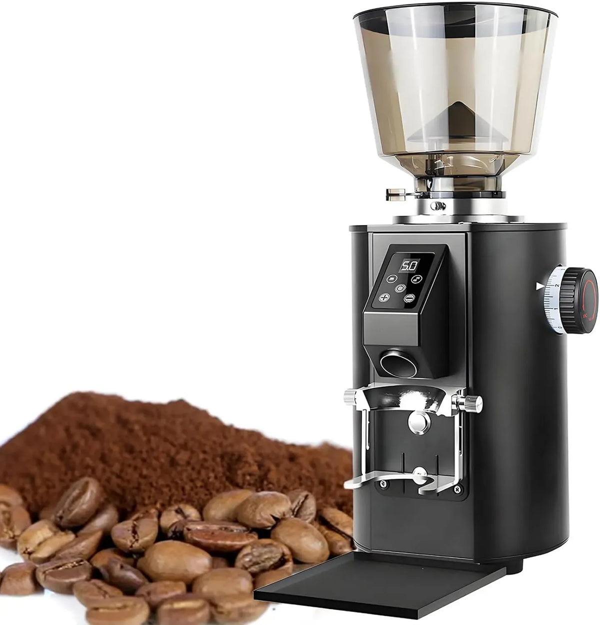 Moulin, broyeur à grains de café, 350 W, 450 G, professionnel, restaurant, noir, pour CaféS Et Restaurants Black