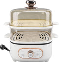 Produit Marmite électrique Polyvalente de 10, Marmite électrique 1200 W avec Cuiseur Vapeur, 5 L avec Marmite à Vapeur à 2 Niveaux pour Soupe