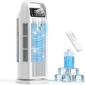 Climatiseur 1200ml 1-12H, portable, tactile, minuteur, oscillation, silencieux, blanc, 4 Vitesses, Climatiseur Mobile 6 in 1, Blanc sucre