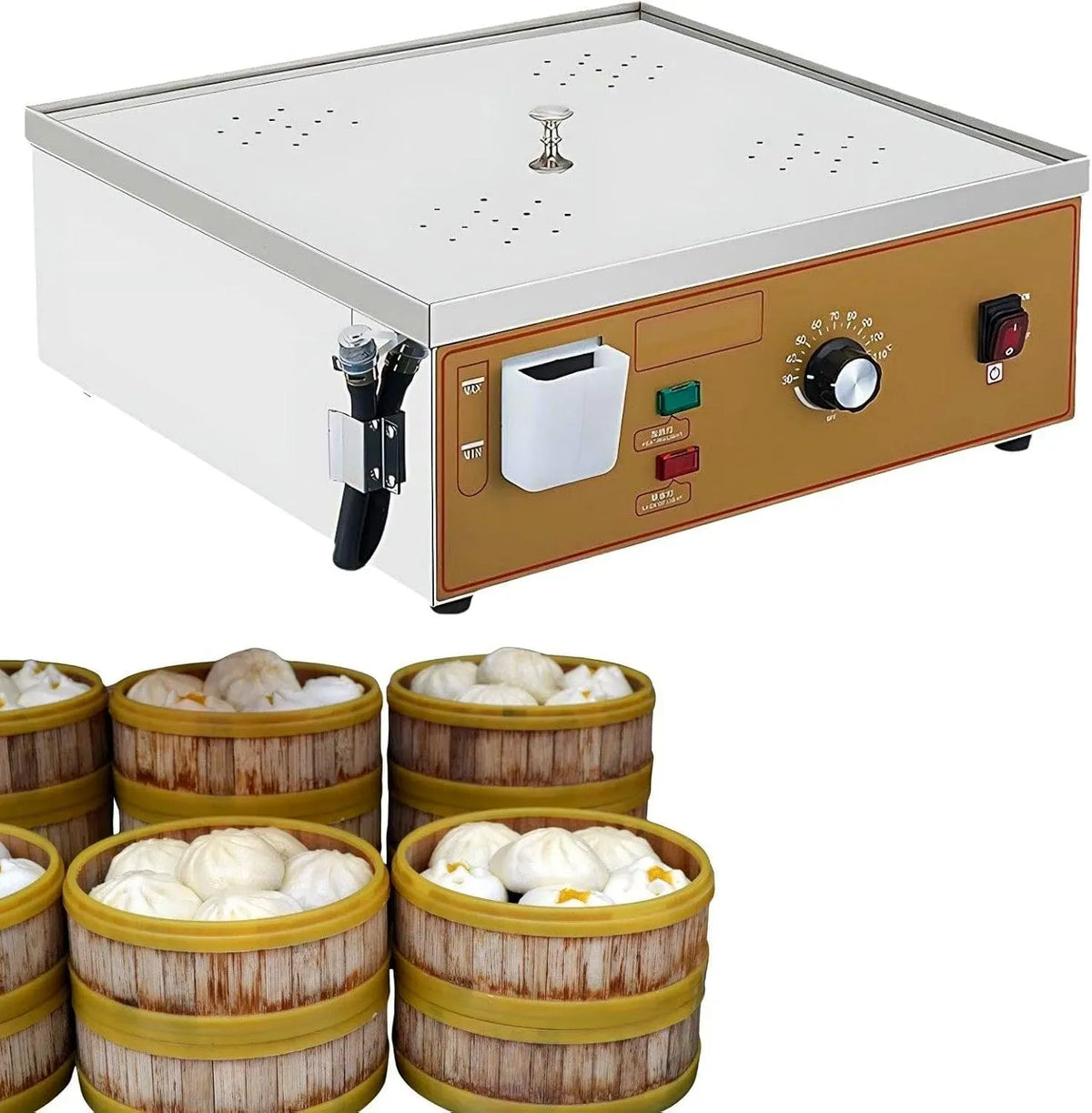 Cuiseur, 30 à 110 °C, vapeur, professionnel, acier inoxydable, fonction chauffante, pour dim sum