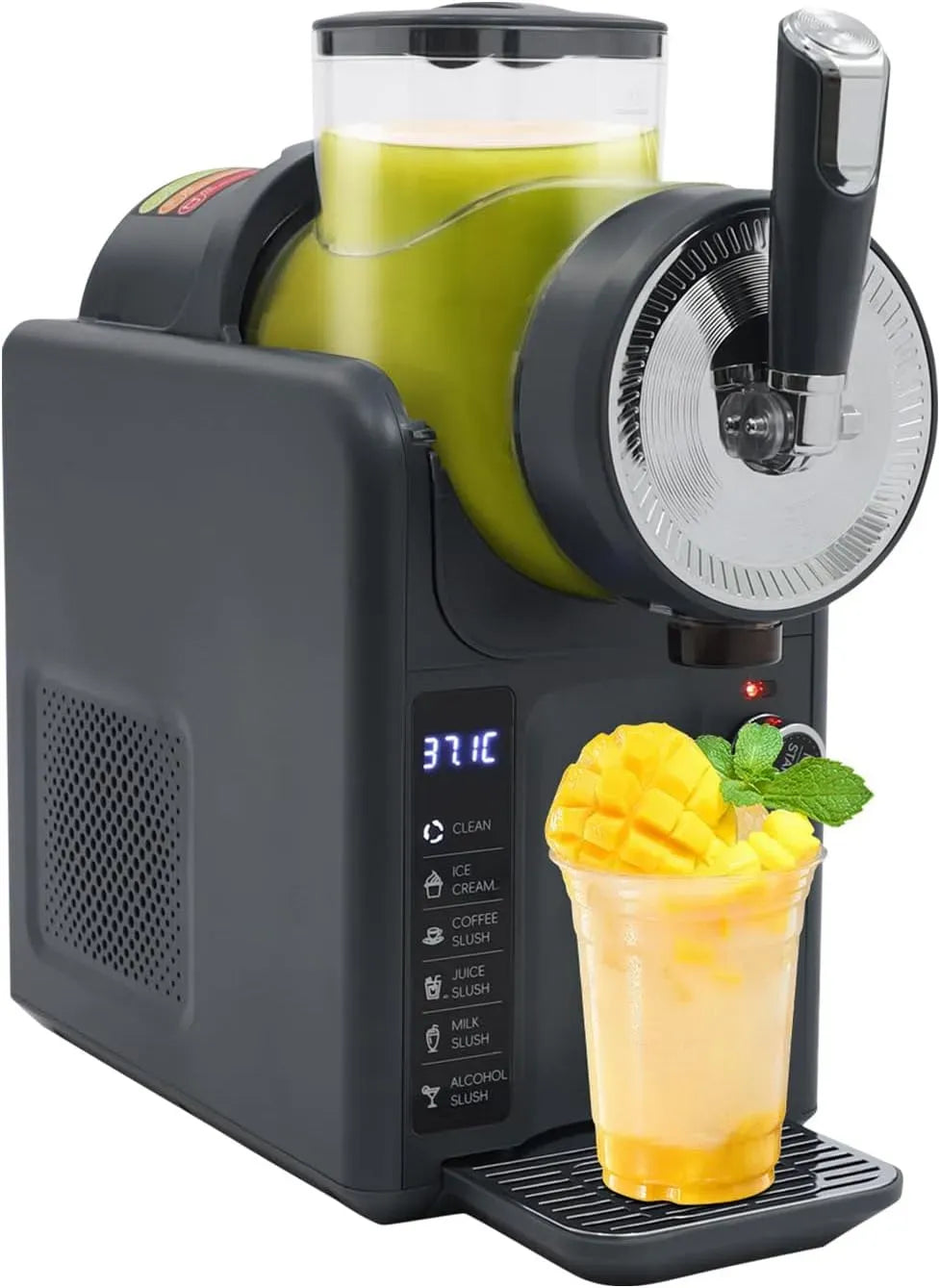 Machine à granités, machine à boissons, 1,8 L, 185 W, 5 programmes, gris, pour granités