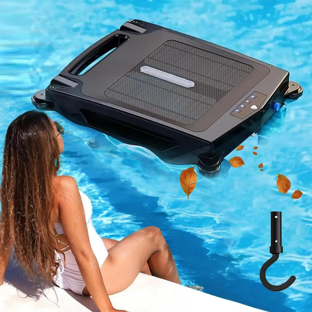 Charge+2 18H robot nettoyeur de piscine, 2 Vitesses, sans fil, pour Piscines Jusqu'À 80㎡