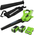 Aspirateur 2Ah GD40BVK2X, 45 L, 40 V, 280 km/h, 9,63 m³/min, Garantie 3 Ans, Sac pour Mulching de 45L