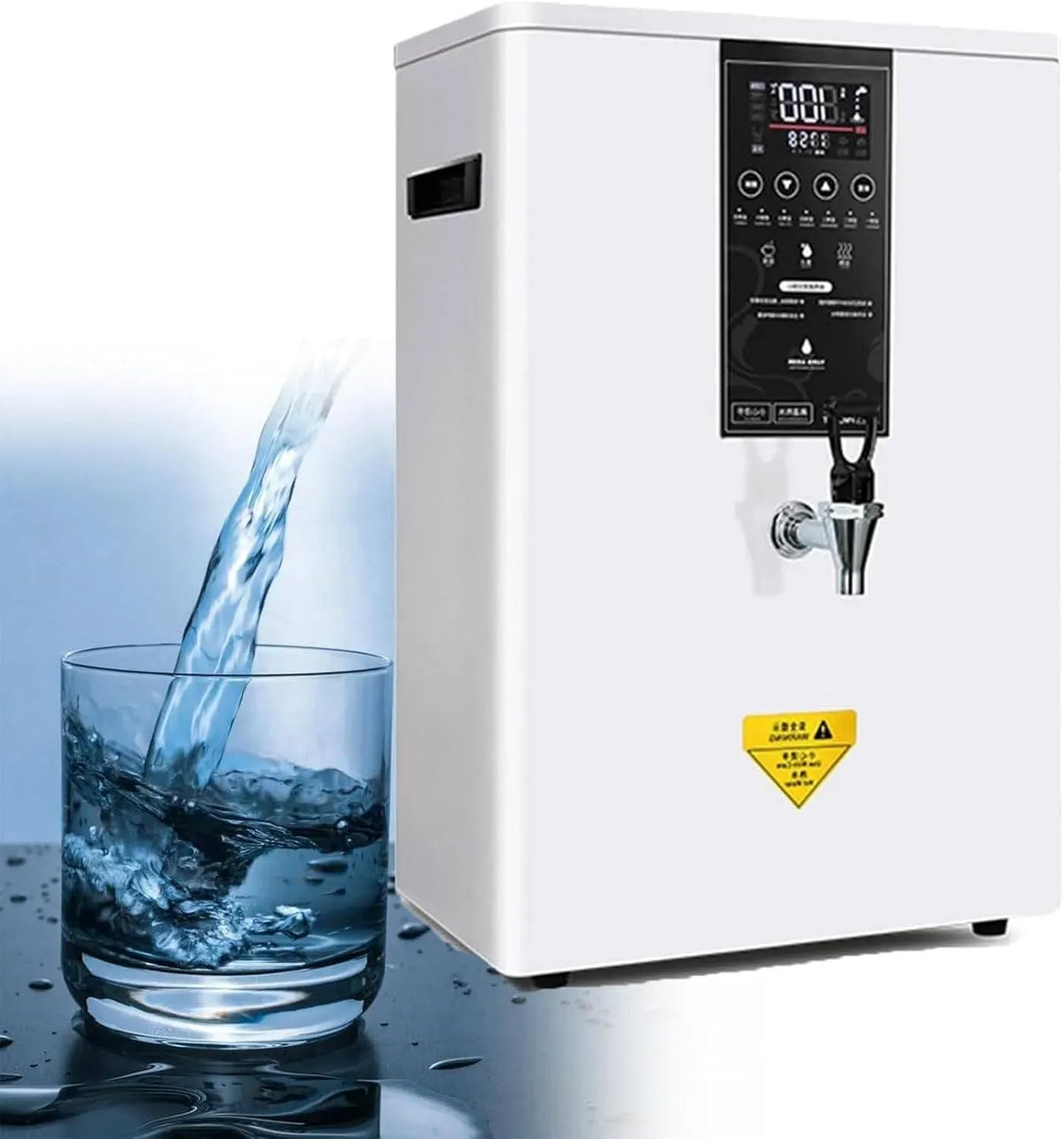 50L-White Distributeur, Filtre, 50 L, écran LCD, blanc, bois, pour la Maison et Le Bureau