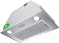 Hotte aspirante, 52cm, 750 m3/h, 68 dB, classe énergétique A, hotte de cuisine, évacuation et recyclage, éclairage LED, 3 vitesses, encastrable