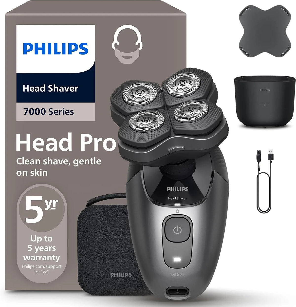 Philips HS7980/15 Rasoir, dalle IPS, pour la tête pour hommes et femmes