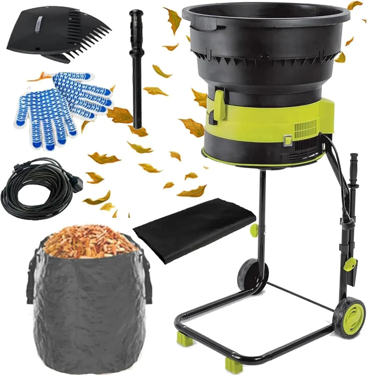 Portable, Jardin Portable, Broyeur Feuilles électrique