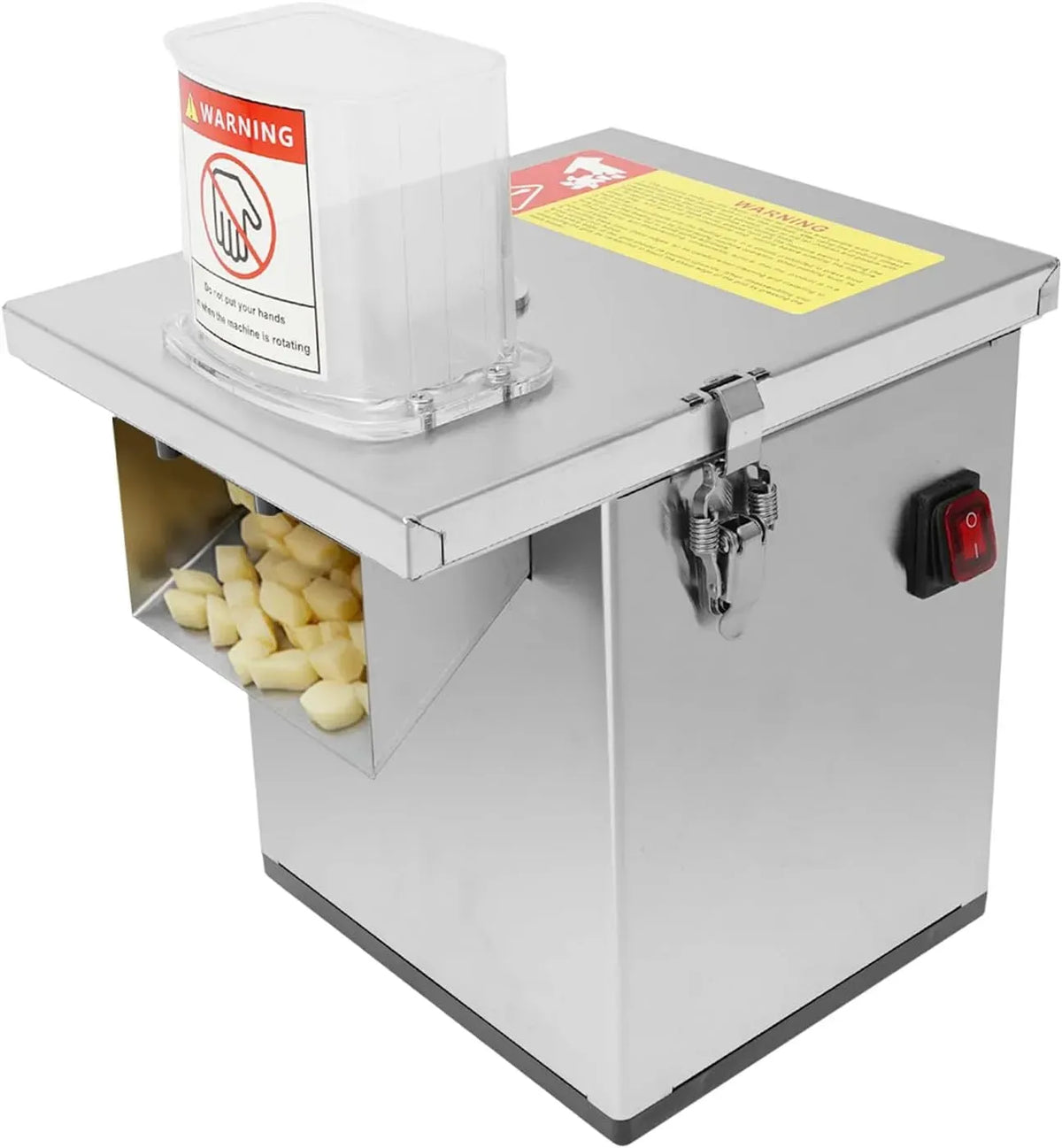 en-1 150kg/h Machine de Cuisine, Machine à Couper, 200 W, 150 kg, professionnel, acier inoxydable, pour Dés