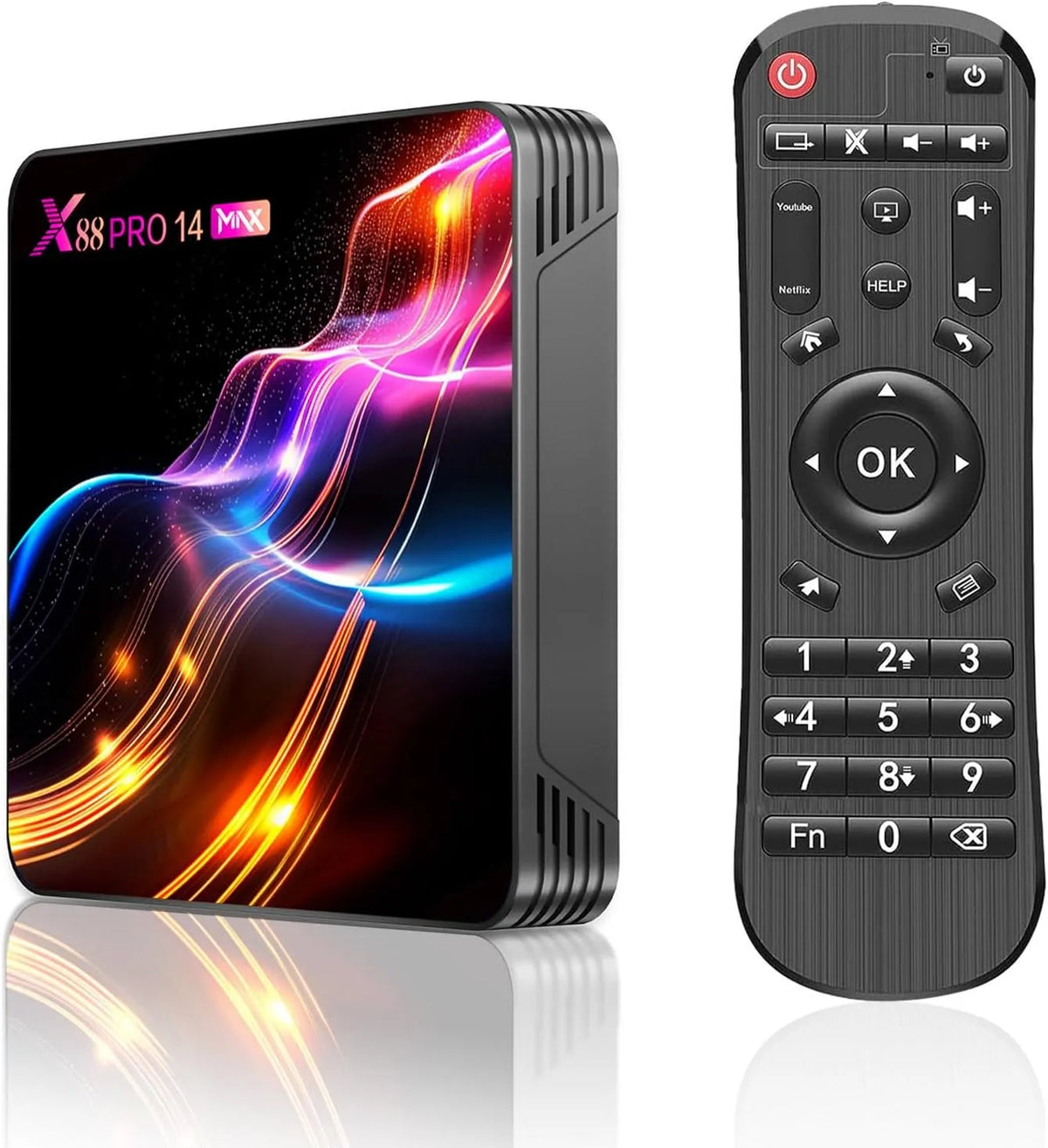 Smart TV x14 4Go, téléviseur, USB, Wi-Fi, effet 3D, Android OS, streaming DLNA, 0GHz WiFi BT5, 0 10, 265, Android 14.0 TV Box, x14 Pro Max 4Go RAM