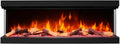 AF60TS Insert de cheminée électrique à encastrer, Large vitre panoramique, 3D sur Trois côtés, crépitement du feu, pour encadrements de cheminée