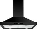 Hotte aspirante, 60 cm, hotte de cuisine, installation murale, tactile, 3 niveaux, noir, LED 2 x 1, 5 W, Hotte murale avec Touch Control, Recyclage ou