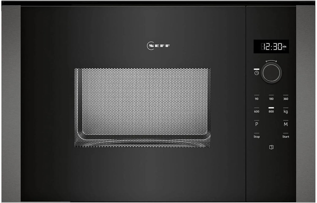 NEFF HLAWD23G0 Micro-ondes, encastrable, four micro-ondes, utilisation facile grâce au bouton rotatif et à l'écran LED Plus, programmes automatiques