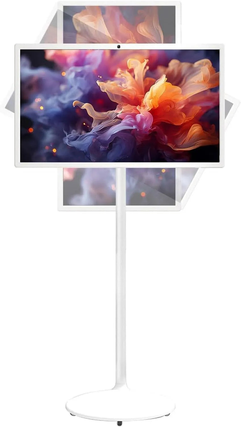 Smart TV 1080p, 4K Go, 8+128, 21, 5 pouces, téléviseur, 4K UHD, portable, roulettes de déplacement, tactile, Batterie Longue durée jusqu'à 5-8 Heures
