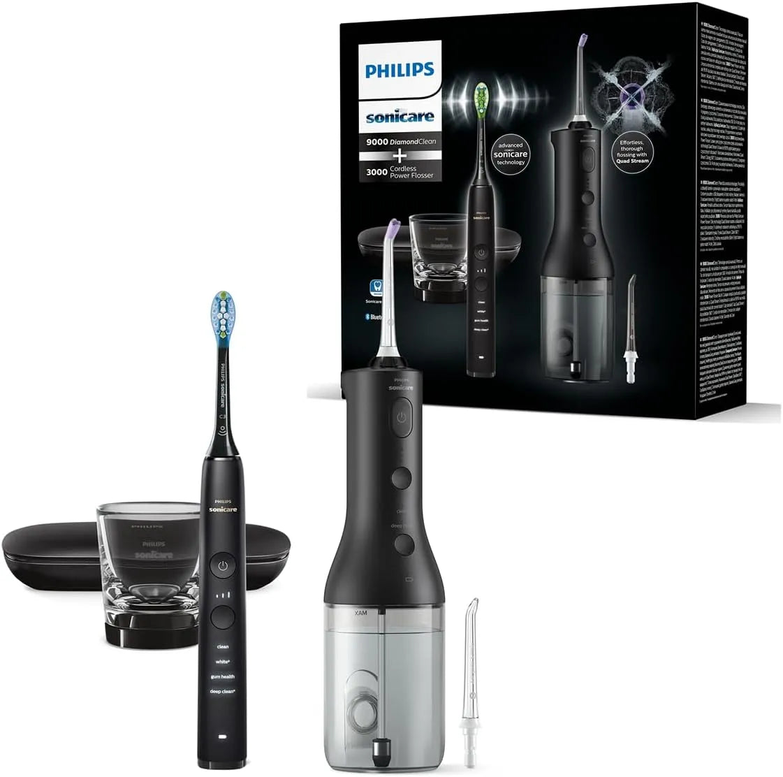 Philips HX3886/43 brosse, brosse à dents rechargeable, dalle IPS, sans fil, noir