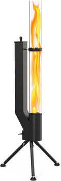 Radiateur électrique, 147,5 cm, extérieur, Autonomie Environ 120 Min, Vue Panoramique 360 Degrés, Tube en Verre 95 cm, Capacité 2,8 kg