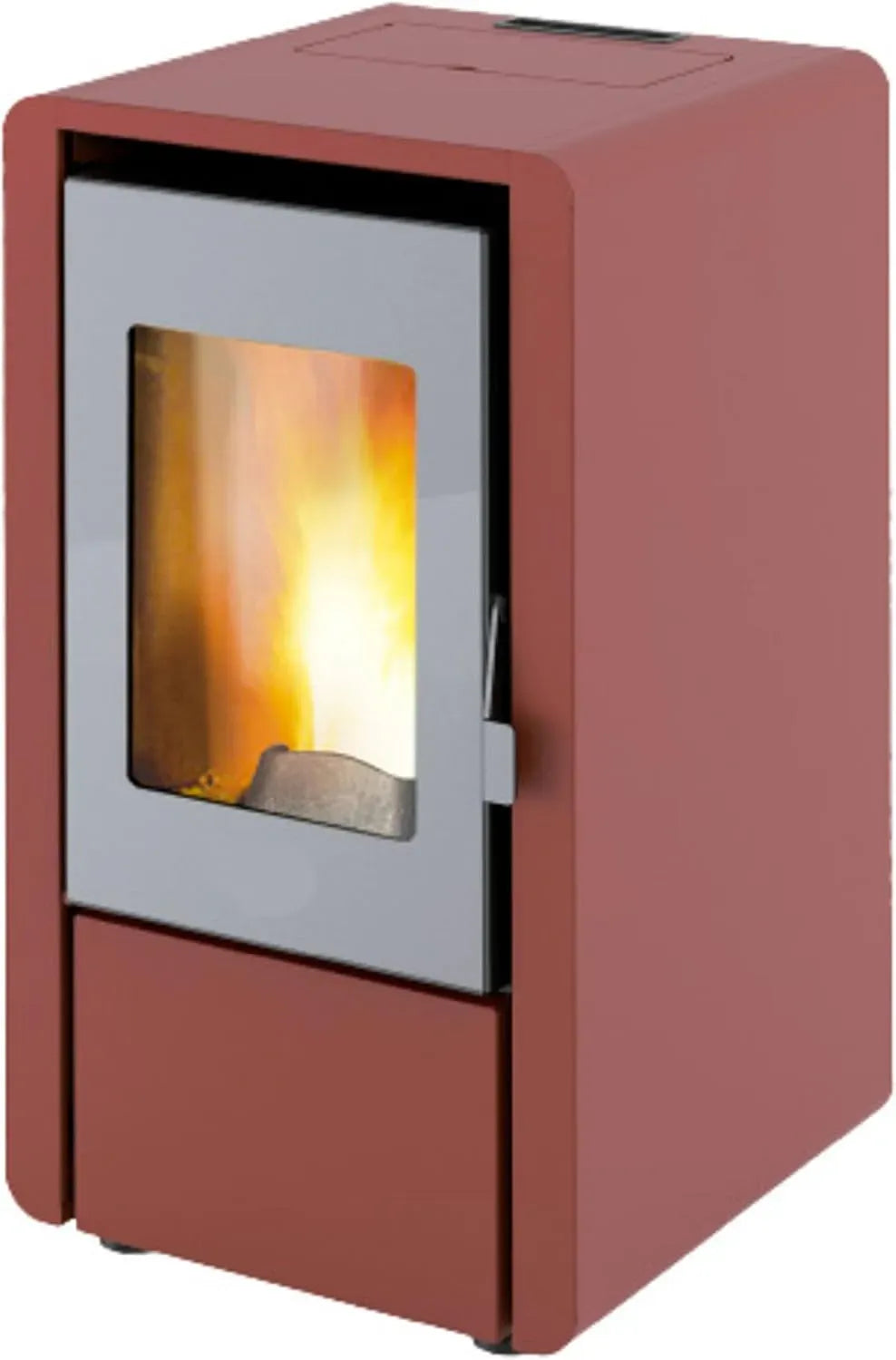 Ustensile de cuisson, EIDER BIOMASA PETIT 6, grand réservoir, super chauffage 110 m³ Bordeaux, à économie d'énergie, capacité réservoir 13 kg