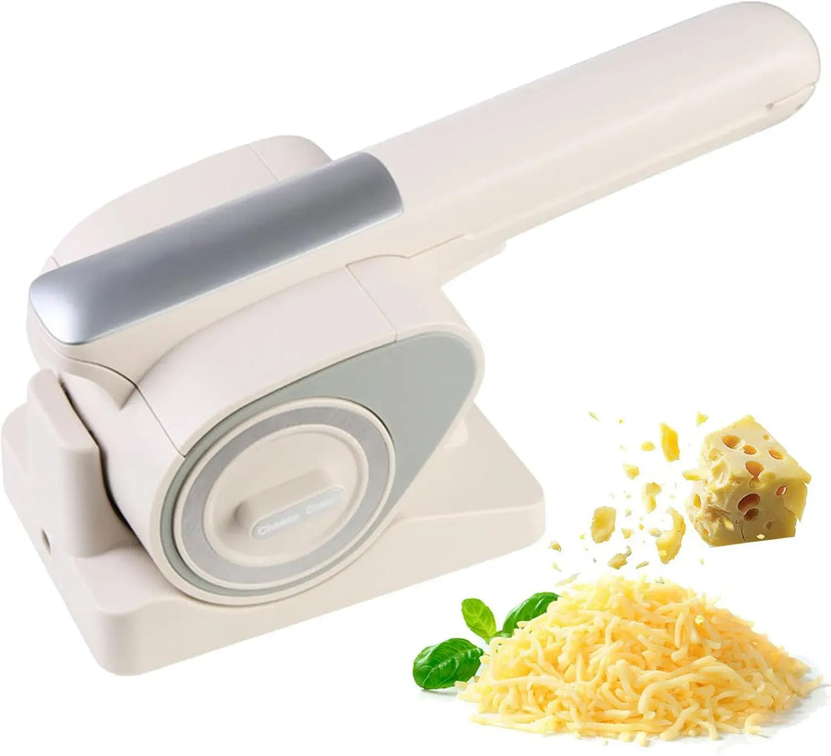 idéale pour fromage, Râpe à fromage électrique sans fil rechargeable équipé de 2 cylindres, noix, chocolat et légumes