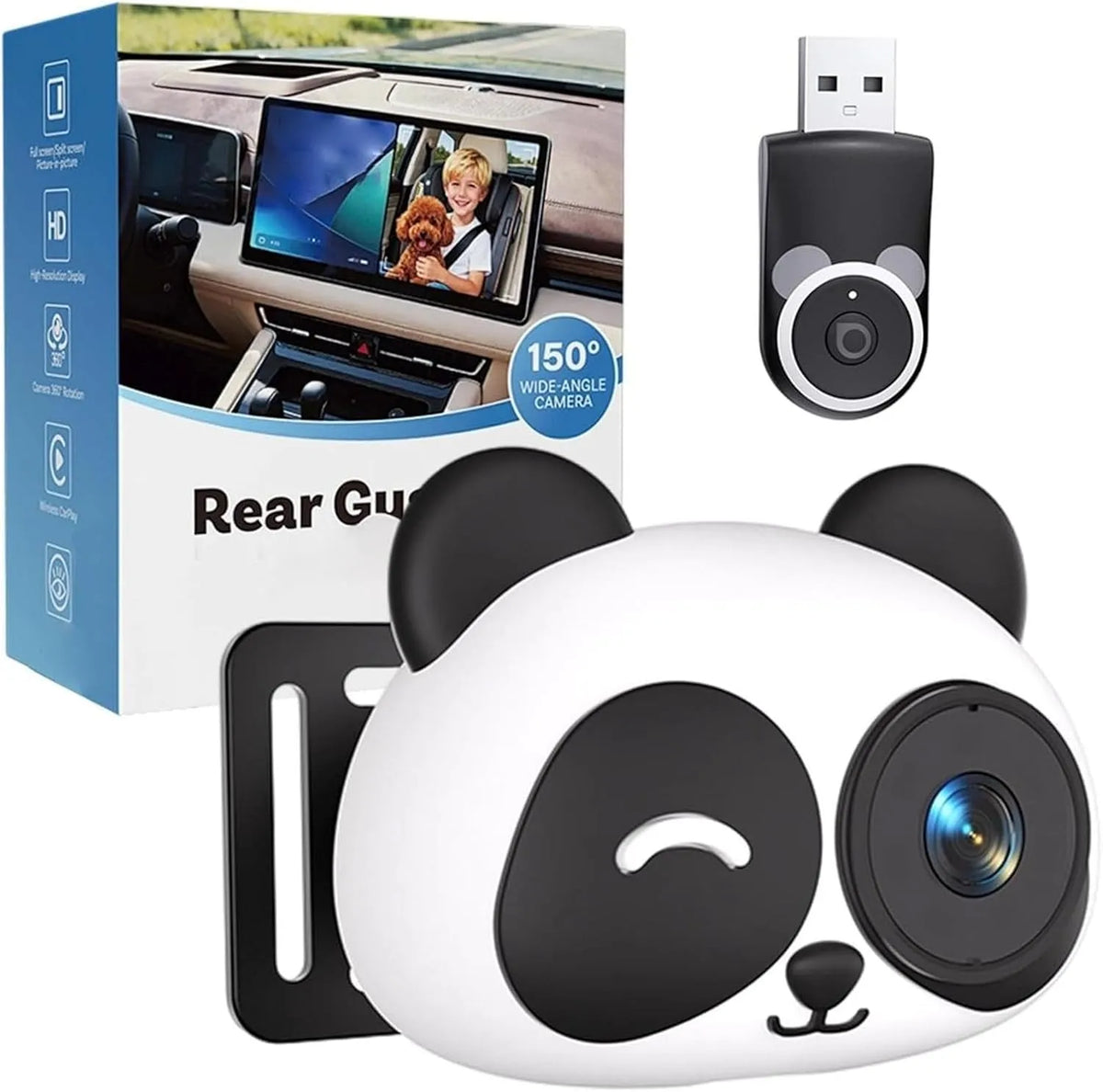Moniteur HD 1080P, Objectif Grand Angle 150° Plug and Play À Faible Latence