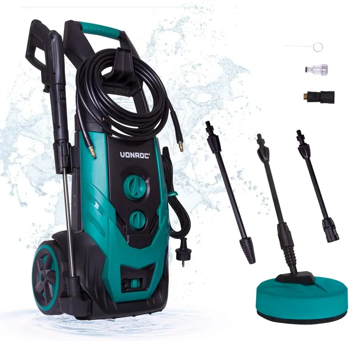 Nettoyeur haute pression, 2200 W, VONROC V22-2 450L/h, grand réservoir, 170 Bar, 50° Max