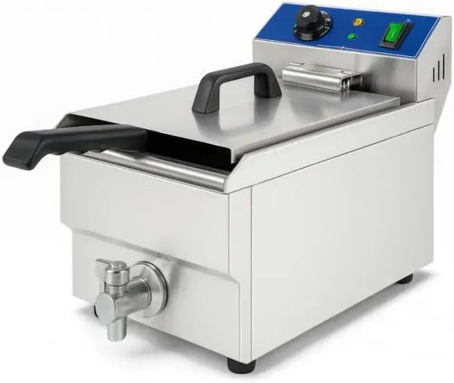 Friteuse Électrique équipé de Vanne de Vidange, 10 Litres, 3600 W