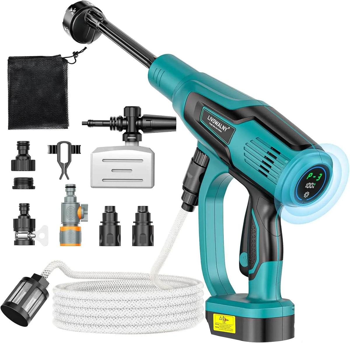 Makita 6L/Min 3Niveaux Nettoyeur haute pression, 18 V, Buse 6-en-1