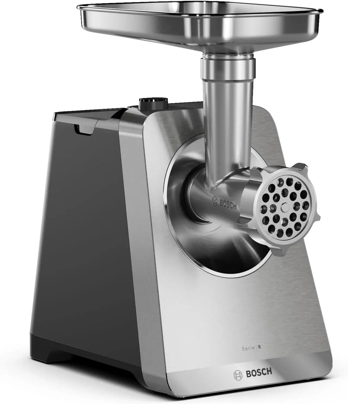 Bosch MFWS820M Lave-vaisselle, 2500 W, acier inoxydable, MultiPower Hachoir à viande série 8, 3 disques avec trous