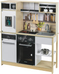 Miele Réfrigérateur, Theo Klein 7188 Miele Cuisine Family I Cuisine en Bois avec Table de Cuisson à Fonction Lumineuse et sonore, Micro-Ondes