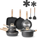 VEVOR Ustensile de cuisson, gril, noir, 19 pcs, passe au gril