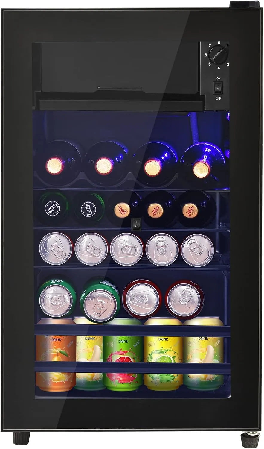 Congélateur, 70 L, 43 dB, classe énergétique E, verre, silencieux, 5 Températures